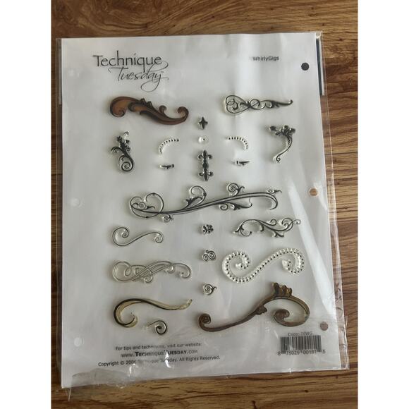 Autumn Leaves Clear Stamps Flourishes v2 Rhonna Farrer Technique Tuesday WhirlyG - Picture 13 of 16